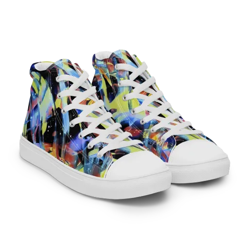 Afterglow Fracture on a Men's High Top Canvas Shoes