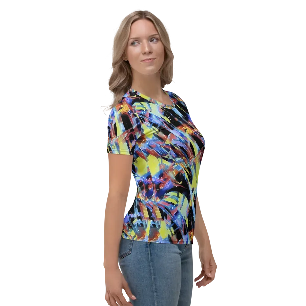 Afterglow Fracture on Women's Crew Neck T-Shirt — Right