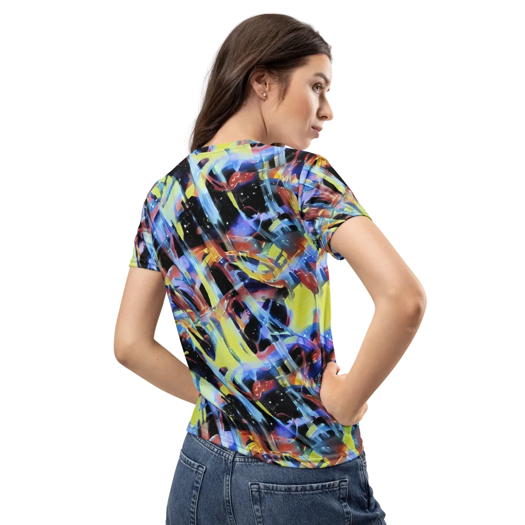 Afterglow Fracture on Women's Crew Neck T-Shirt — Back