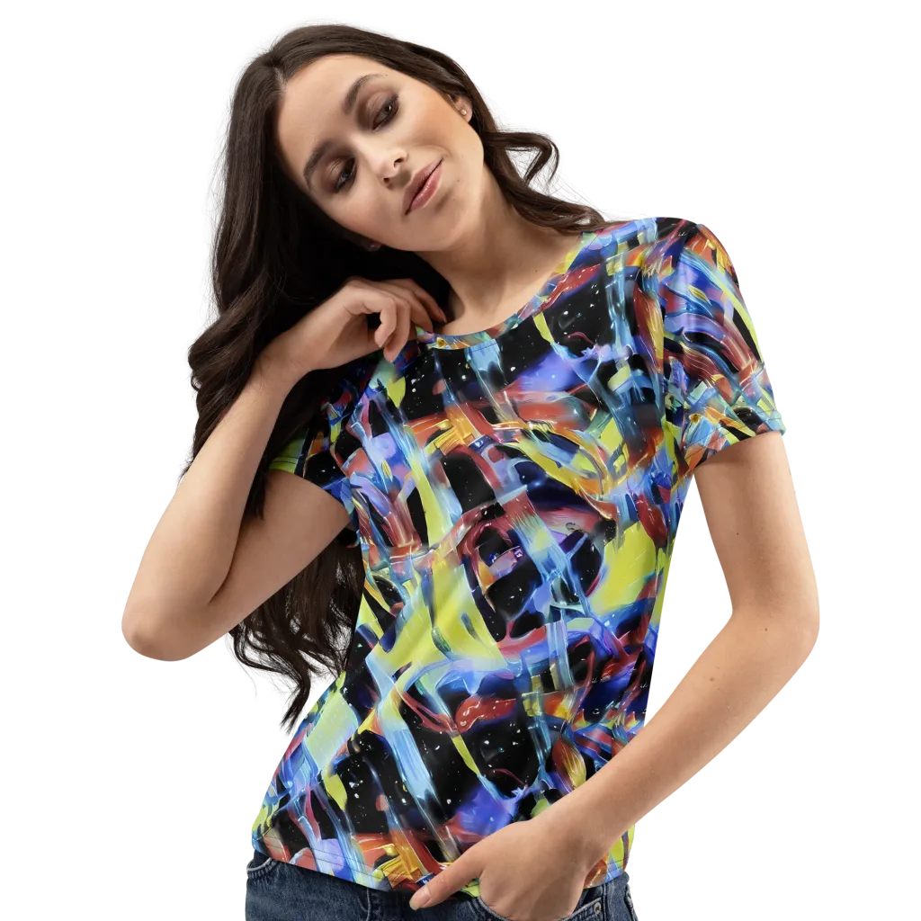 Afterglow Fracture on Women's Crew Neck T-Shirt — Left Front