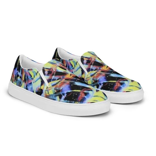 Afterglow Fracture on a Men's Slip-On Canvas Shoes