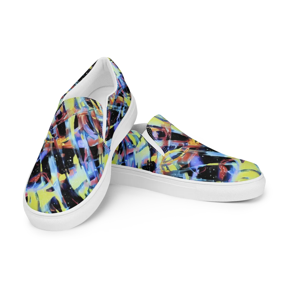 Afterglow Fracture on Men's Slip-On Canvas Shoes — Left Front