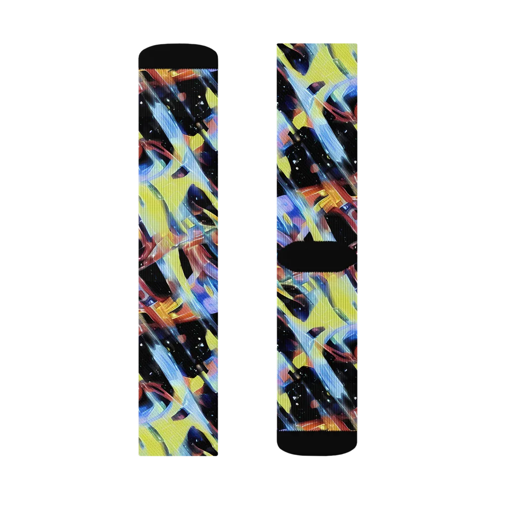 Afterglow Fracture on Socks — Left Sock