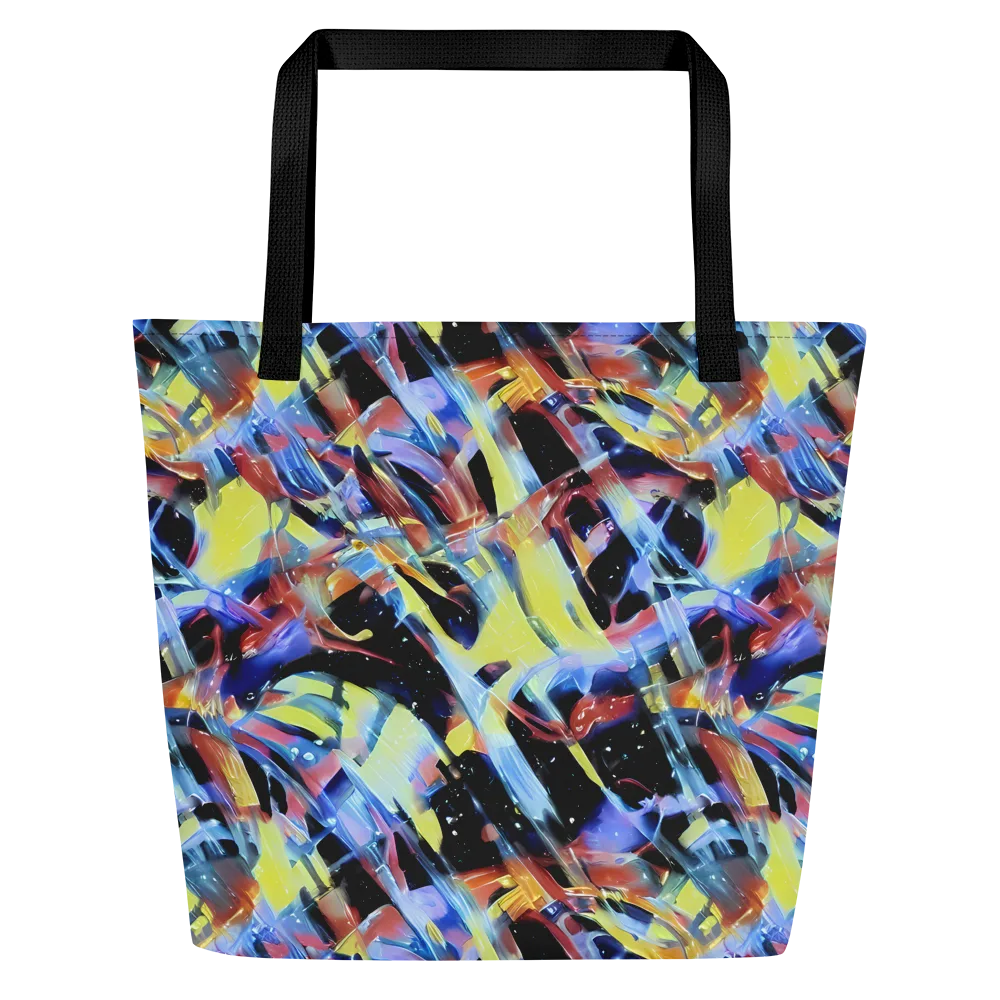 Afterglow Fracture on Large Tote Bag W/ Pocket — Front