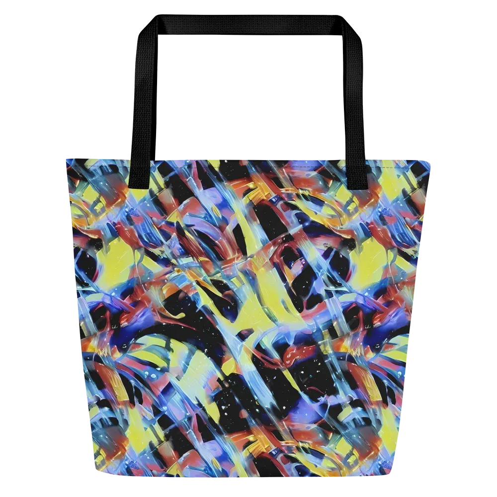 Afterglow Fracture on Large Tote Bag W/ Pocket — Front