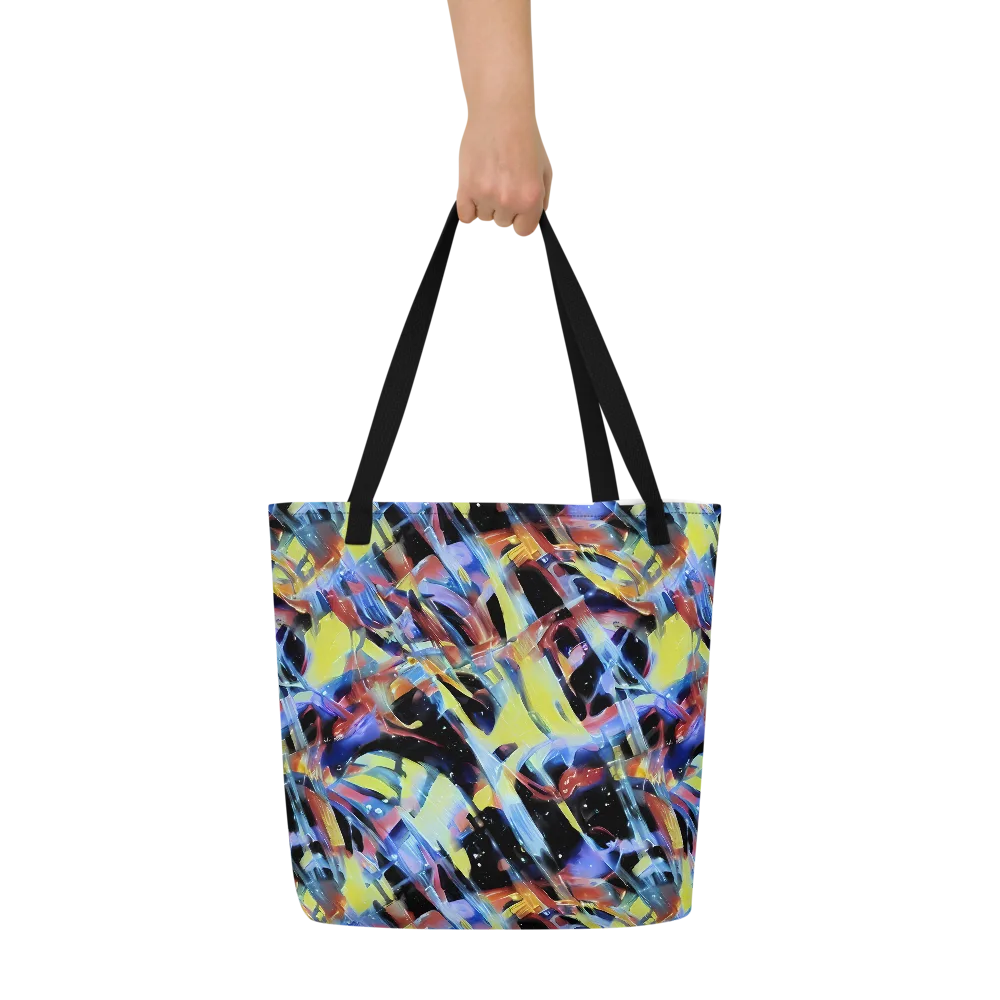Afterglow Fracture on Large Tote Bag W/ Pocket — Front