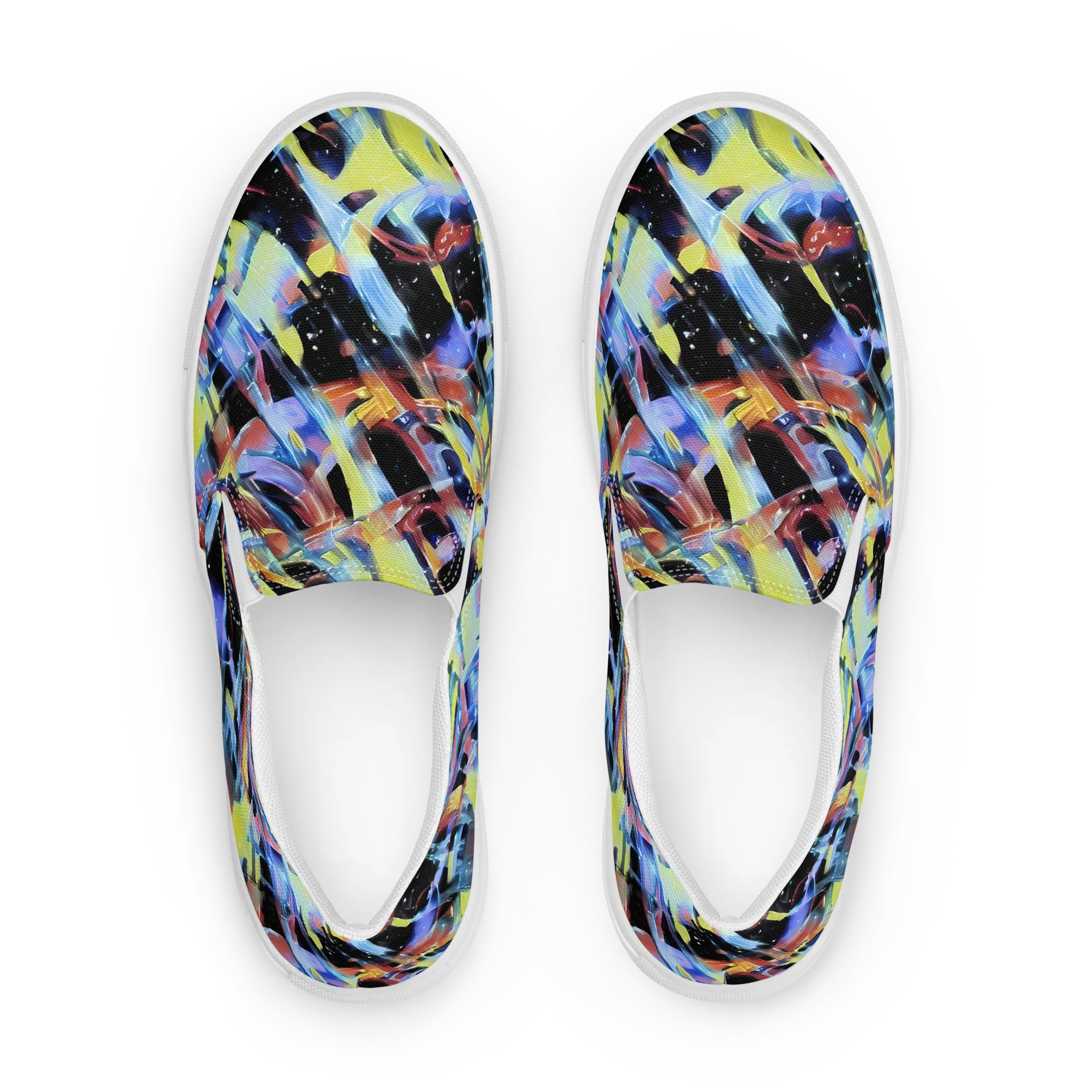 Afterglow Fracture on Women's Slip-On Canvas Shoes — Front