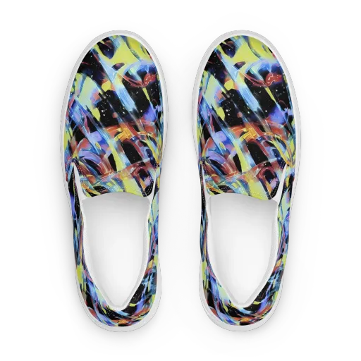 Afterglow Fracture on a Women's Slip-On Canvas Shoes