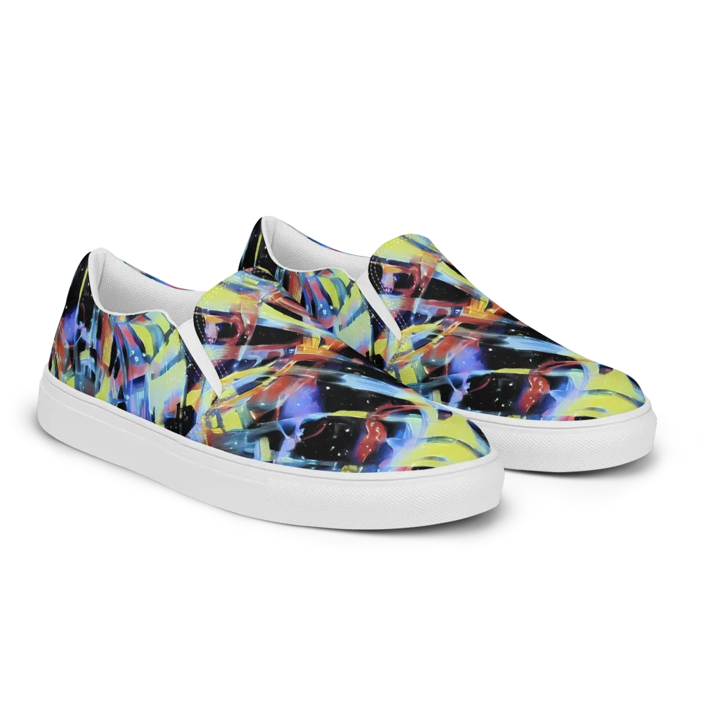 Afterglow Fracture on Women's Slip-On Canvas Shoes — Right Front