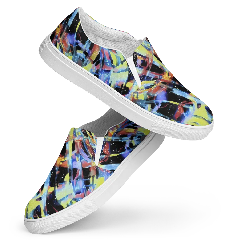 Afterglow Fracture on Women's Slip-On Canvas Shoes — Front