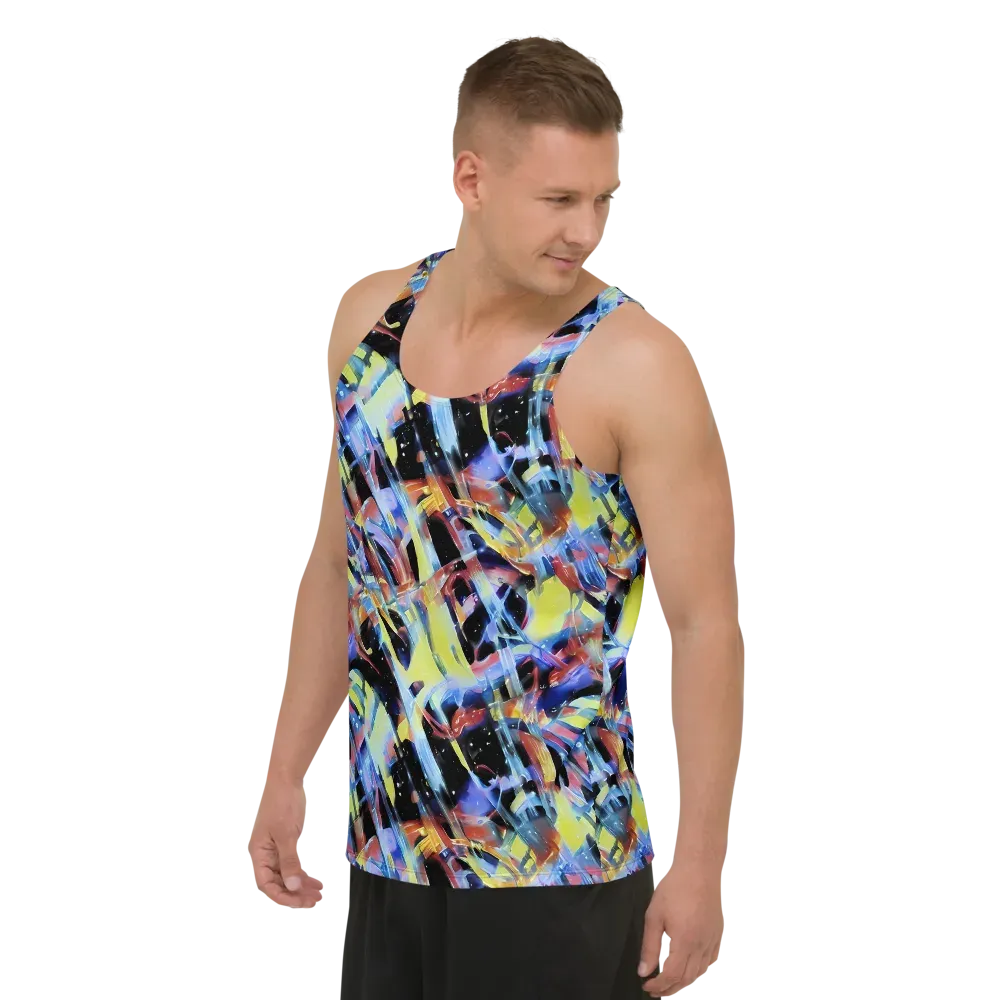Afterglow Fracture on Men's Tank Top — Left Front