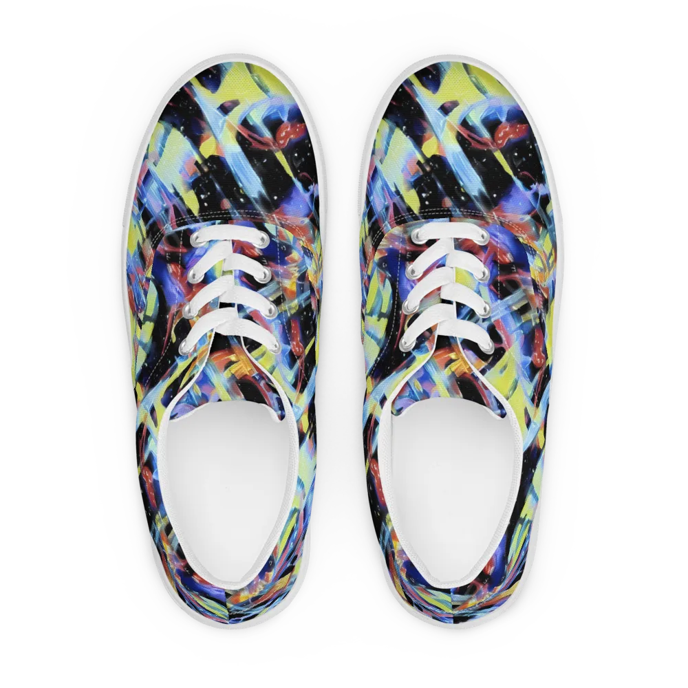 Afterglow Fracture on Men's Lace-Up Canvas Shoes — Front