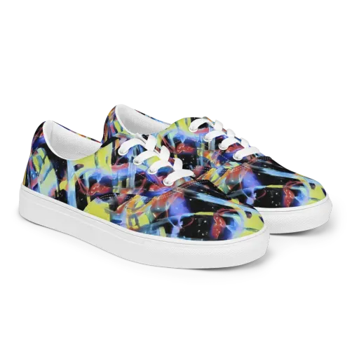 Afterglow Fracture on a Men's Lace-Up Canvas Shoes