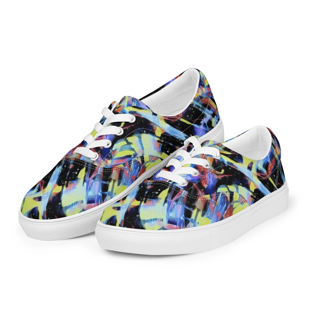 Afterglow Fracture on Men's Lace-Up Canvas Shoes — Left Front