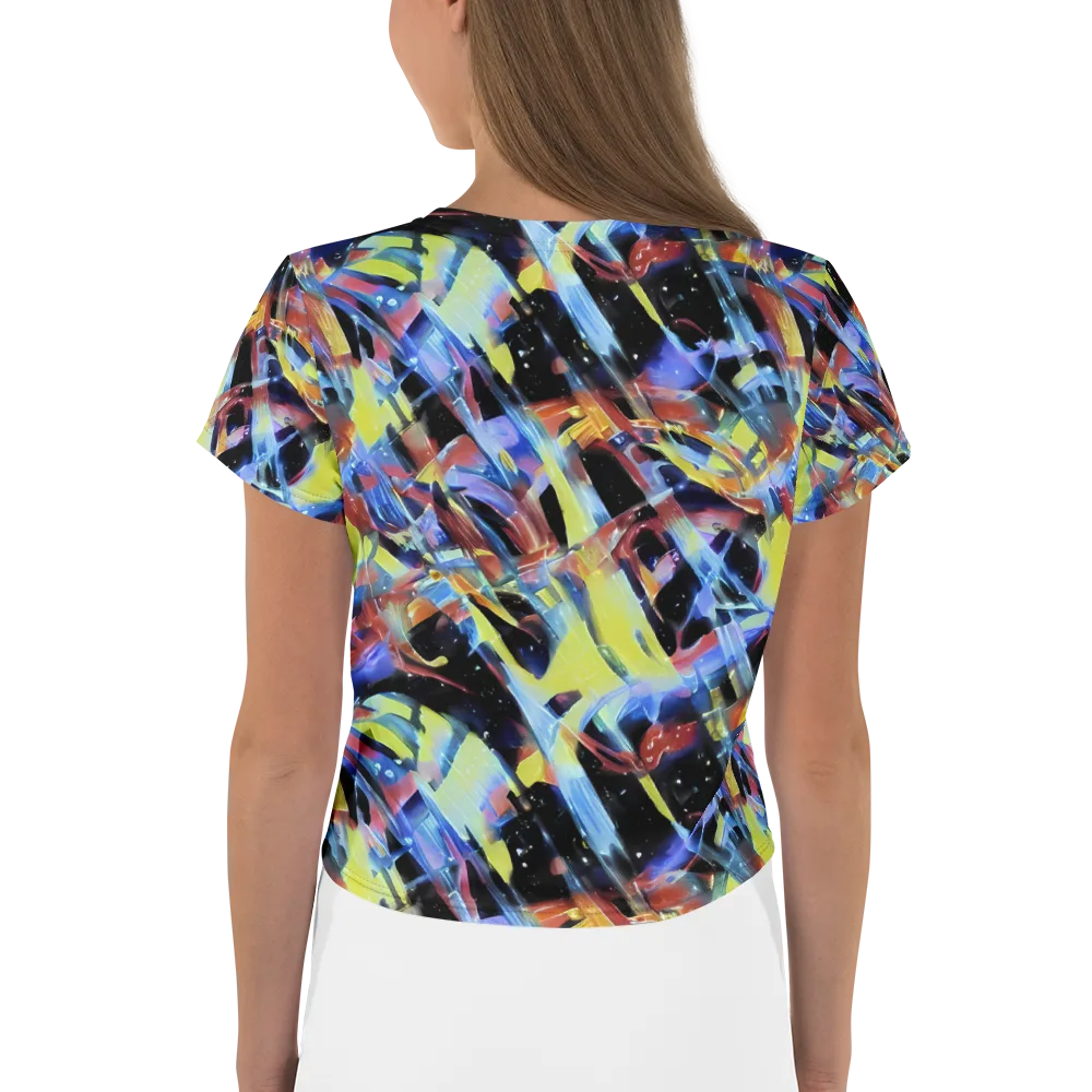 Afterglow Fracture on Crop Tee — Back