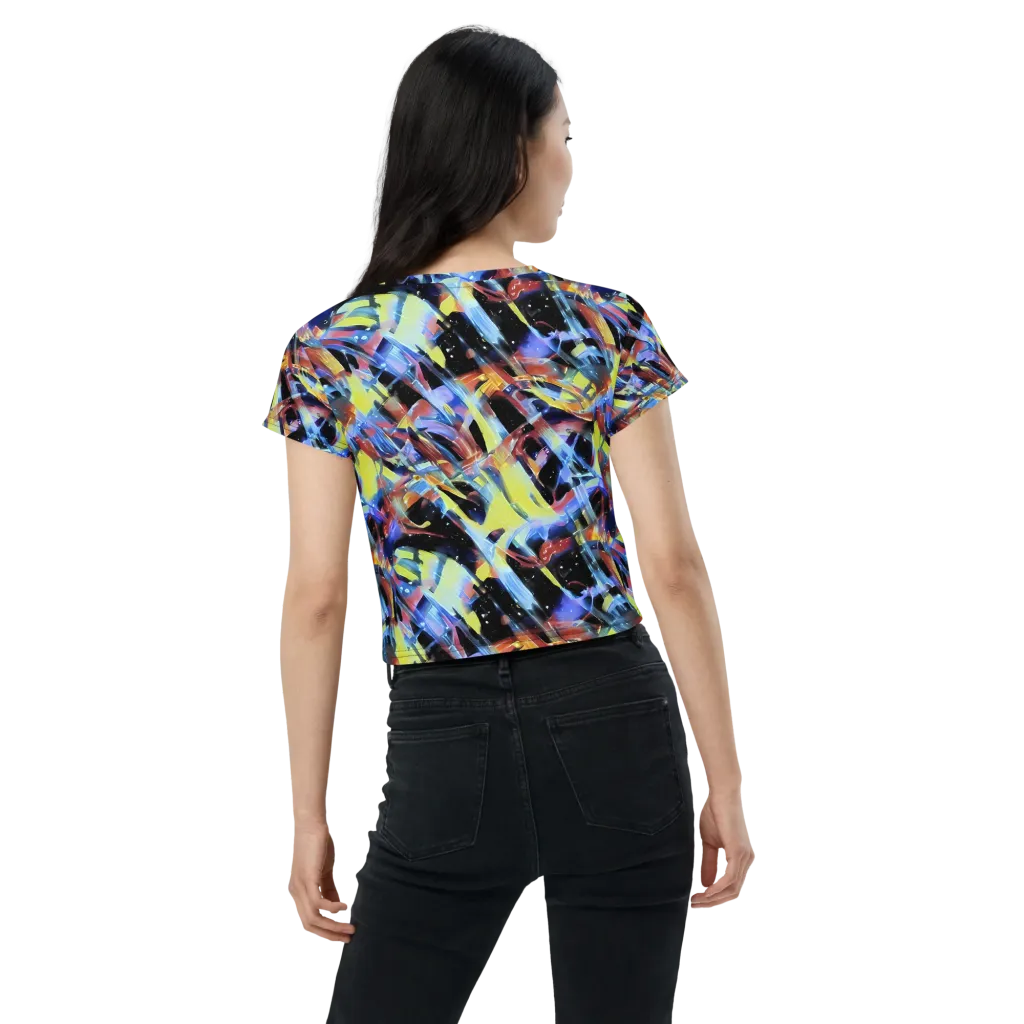 Afterglow Fracture on Crop Tee — Back