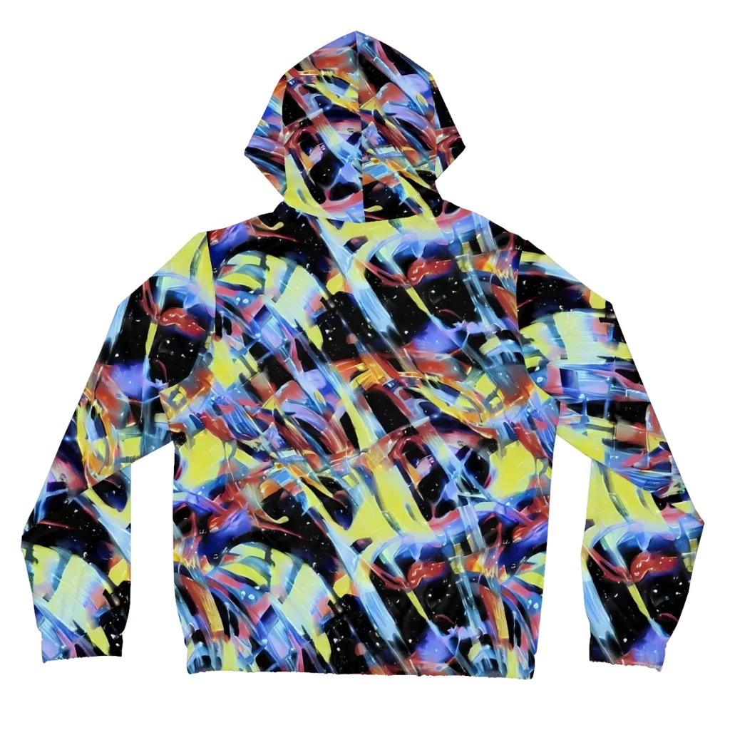 Afterglow Fracture on Women's Full-Zip Hoodie — Back