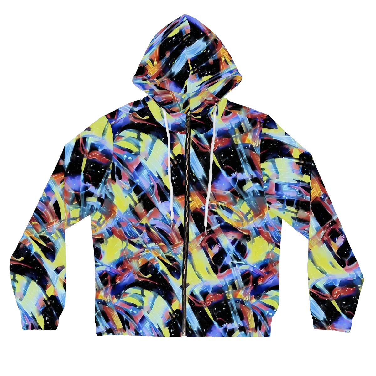 Afterglow Fracture on Women's Full-Zip Hoodie — Front