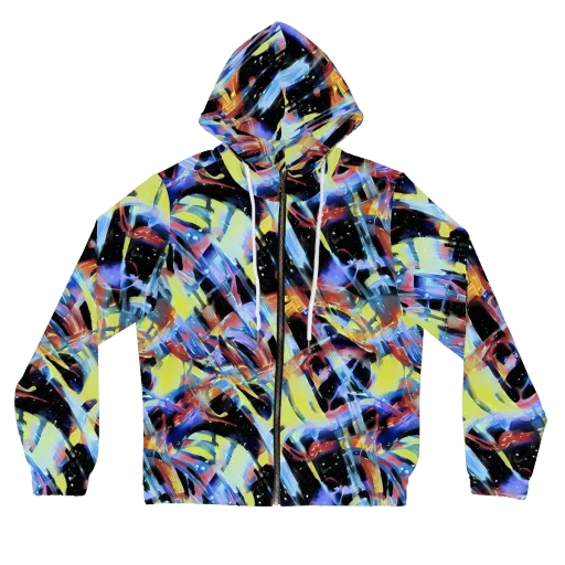 Afterglow Fracture on a Women's Full-Zip Hoodie