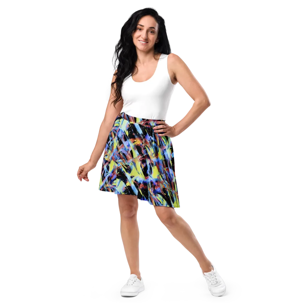 Afterglow Fracture on Skater Skirt — Front