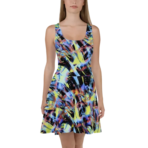 Afterglow Fracture on a Skater Dress