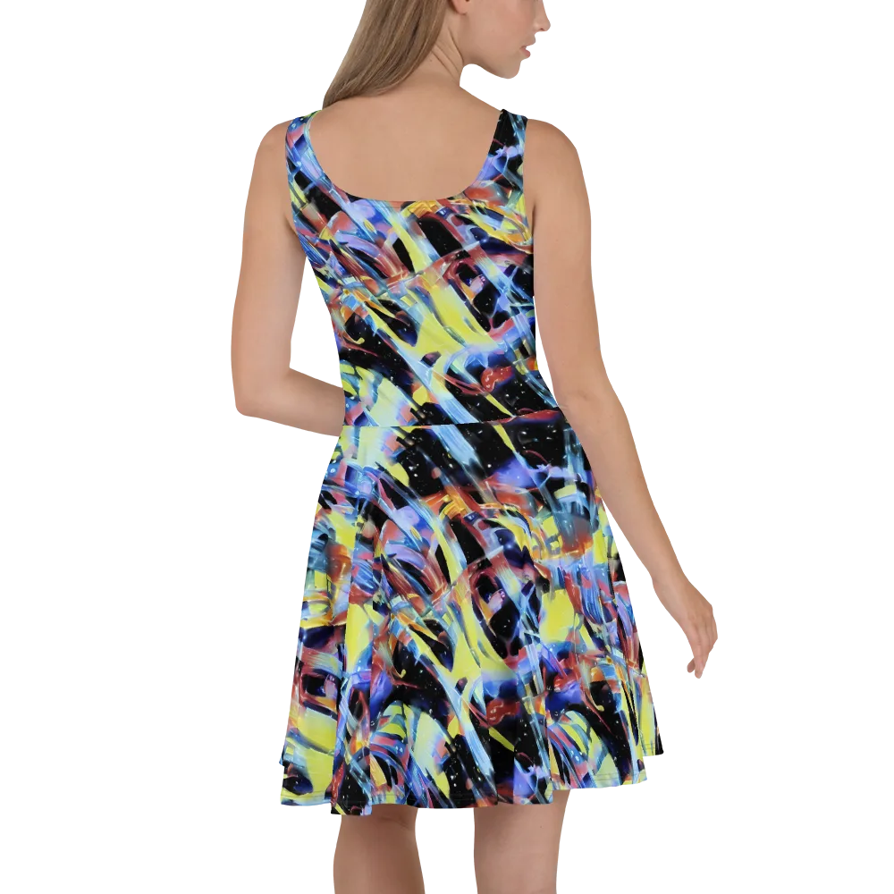 Afterglow Fracture on Skater Dress — Back