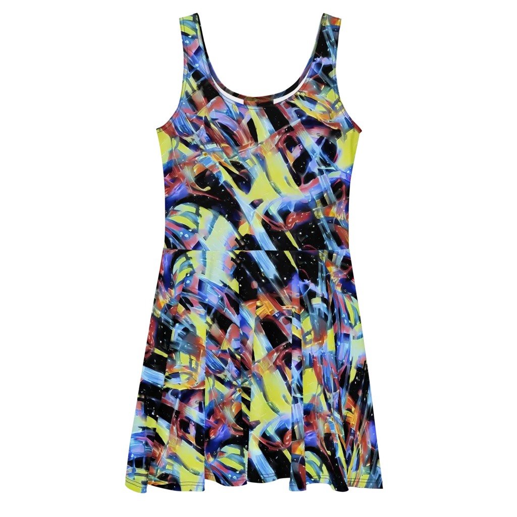 Afterglow Fracture on Skater Dress — Front
