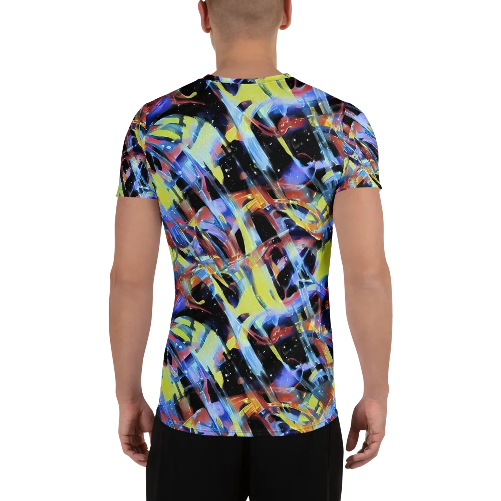Afterglow Fracture on Men's Athletic T-Shirt — Back