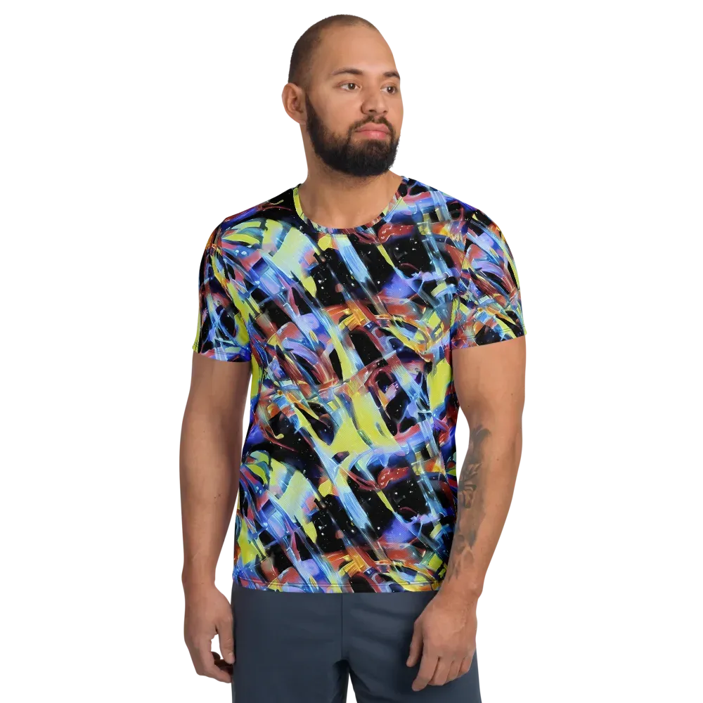 Afterglow Fracture on Men's Athletic T-Shirt — Front