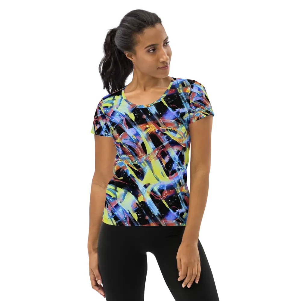Afterglow Fracture on Women's Athletic T-Shirt — Front