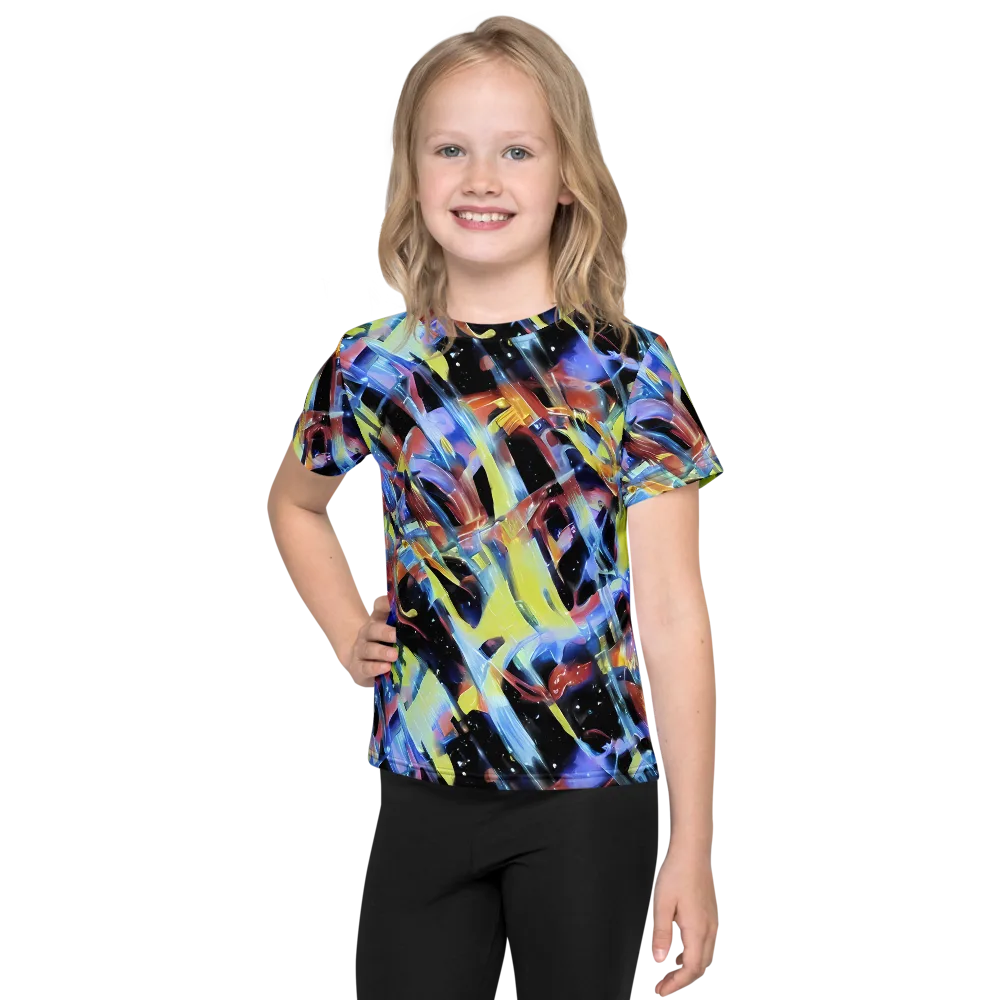 Afterglow Fracture on Kids Crew Neck T-Shirt — Front