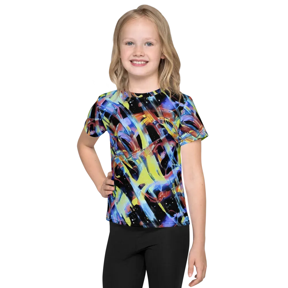 Afterglow Fracture on Kids Crew Neck T-Shirt — Front