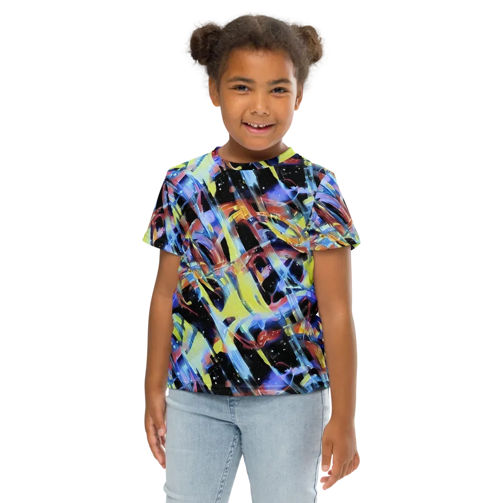 Afterglow Fracture on Kids Crew Neck T-Shirt — Front