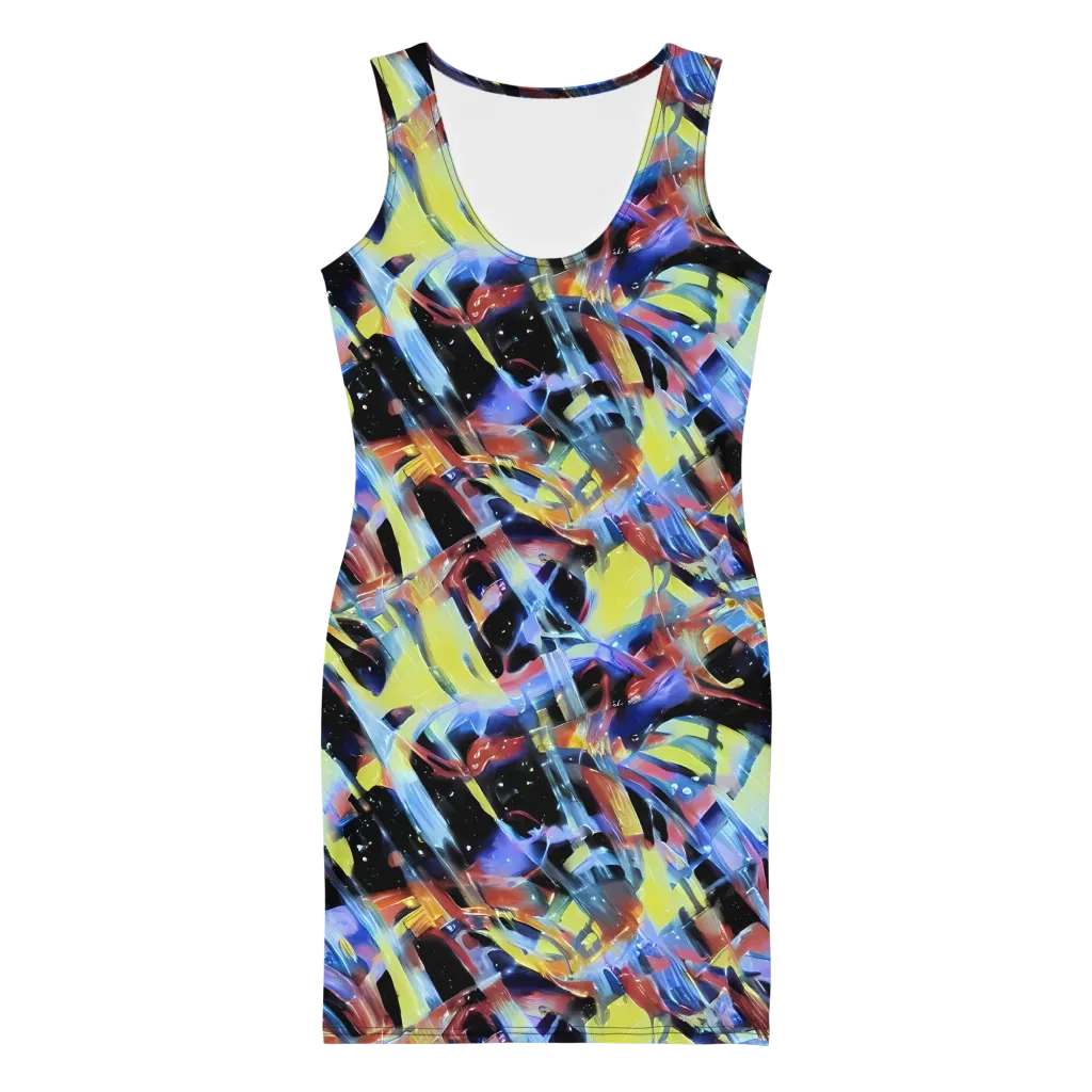 Afterglow Fracture on Bodycon Dress — Front