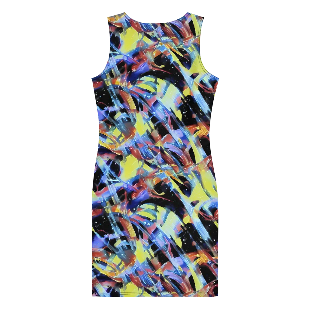 Afterglow Fracture on Bodycon Dress — Back