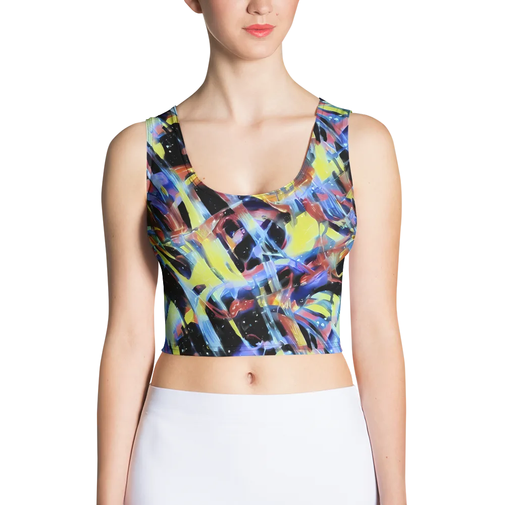 Afterglow Fracture on Crop Top — Front