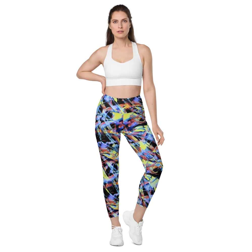 Afterglow Fracture on Leggings with Pockets — Front