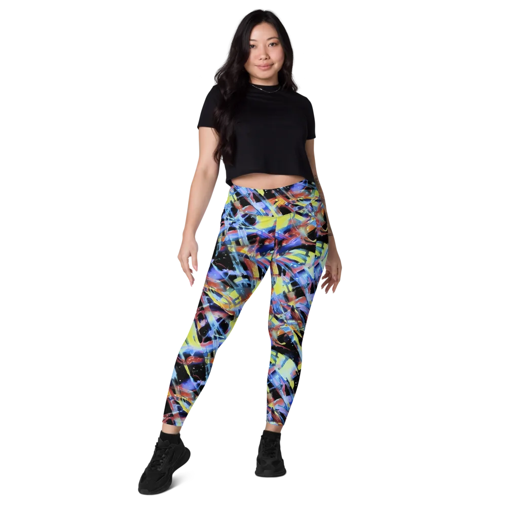 Afterglow Fracture on Leggings with Pockets — Front