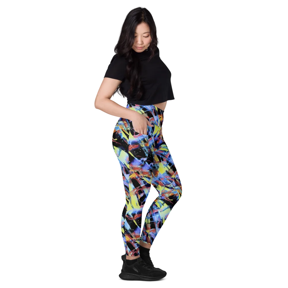 Afterglow Fracture on Leggings with Pockets — Right
