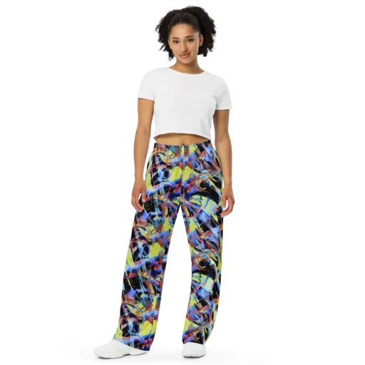 Afterglow Fracture on a Wide-Leg Pants