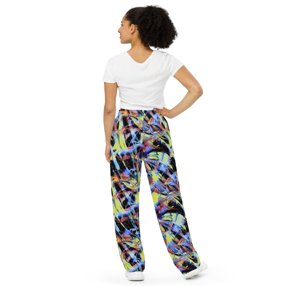 Afterglow Fracture on Wide-Leg Pants — Back