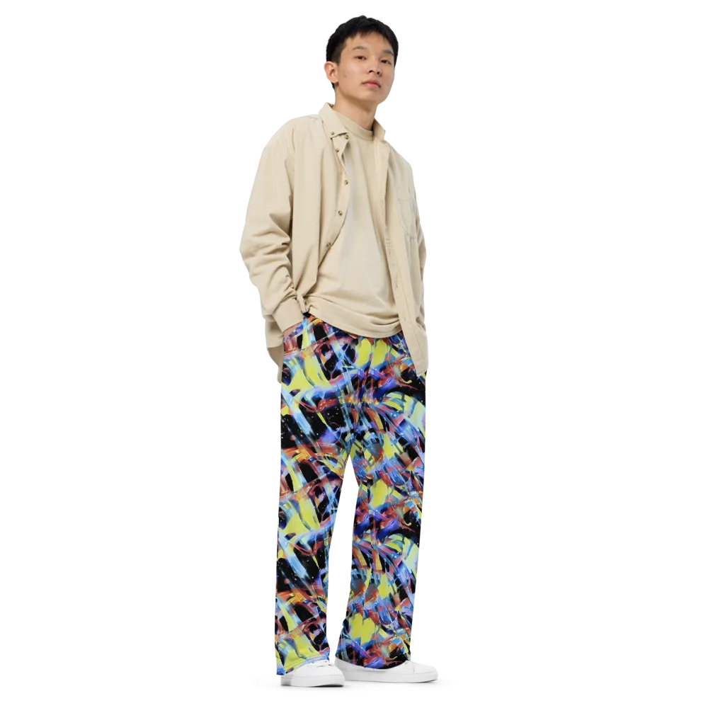Afterglow Fracture on Wide-Leg Pants — Right Front