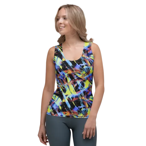 Afterglow Fracture on a Women's Tank Top