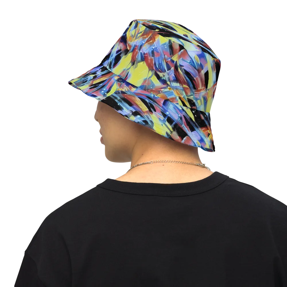 Afterglow Fracture on Reversible Bucket Hat — Back Inside