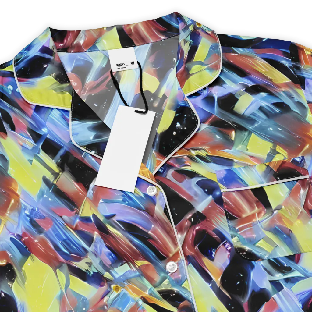 Afterglow Fracture on Women's Short Sleeve Pajama Top — Product details