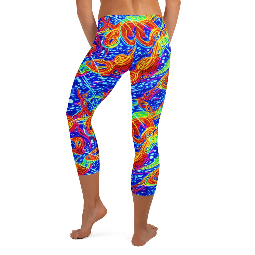 Molten Wave on Capri Leggings — Back