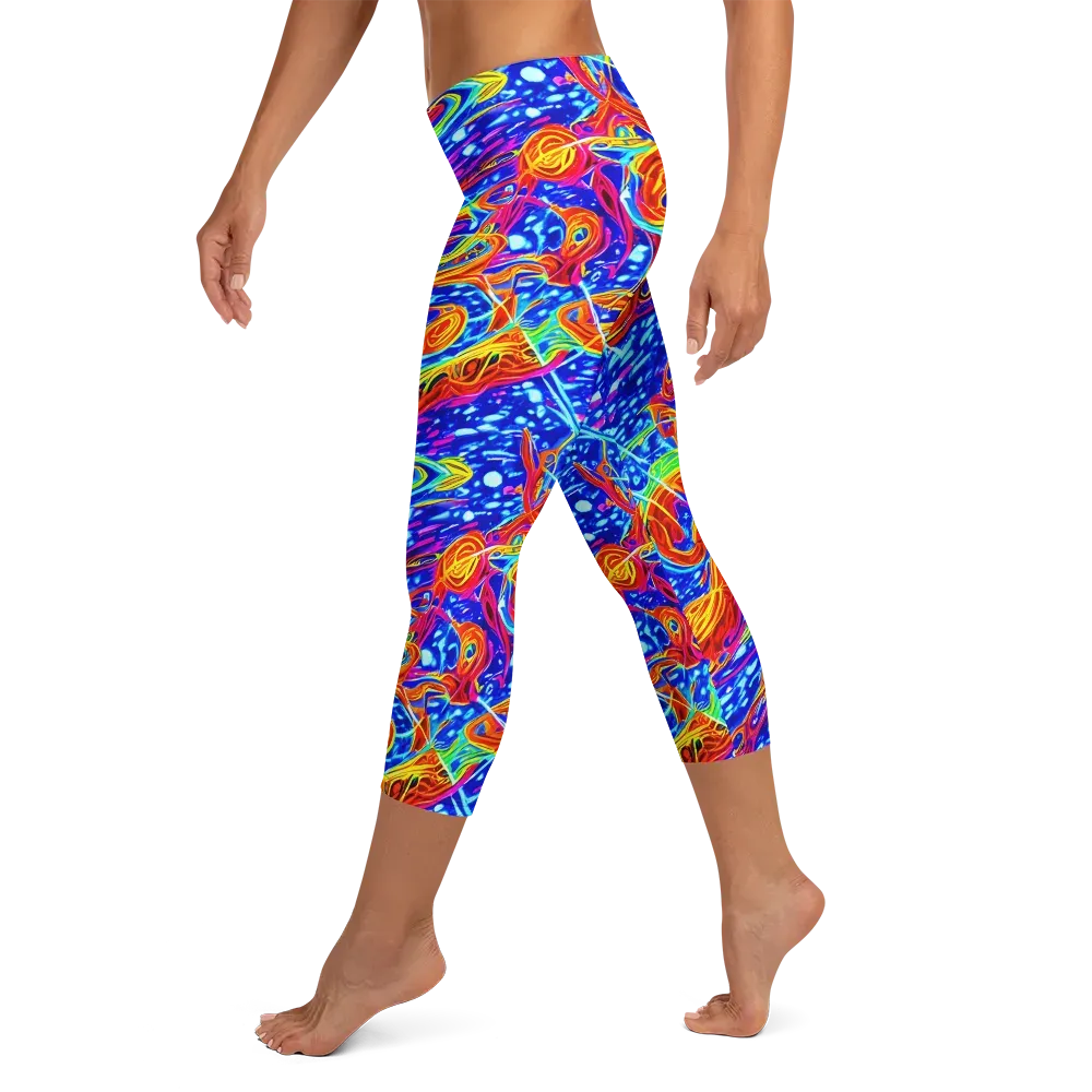 Molten Wave on Capri Leggings — Left