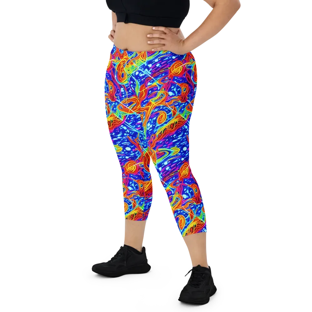 Molten Wave on Capri Leggings — Front