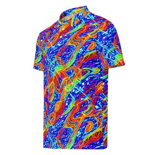 Molten Wave on a Men's Slim Fit Polo Shirt