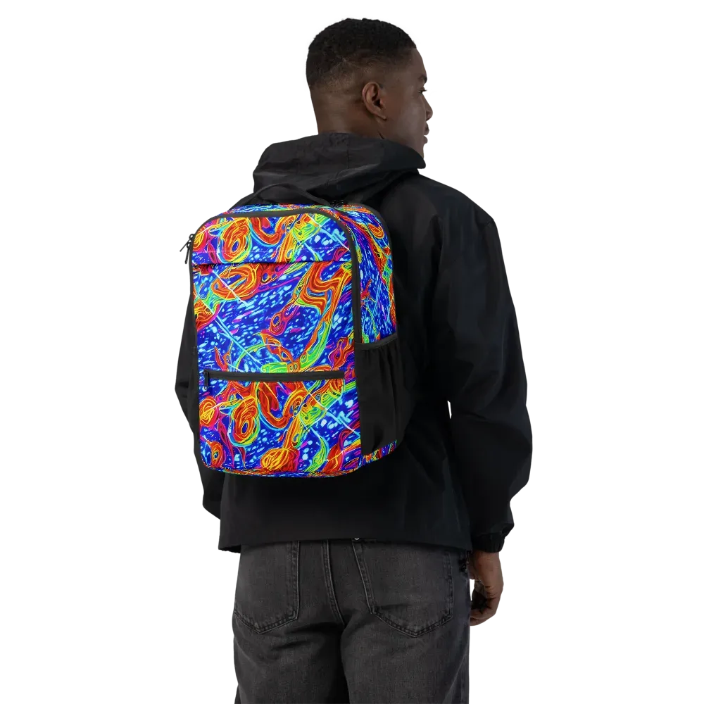 Molten Wave on Utility Backpack — Back